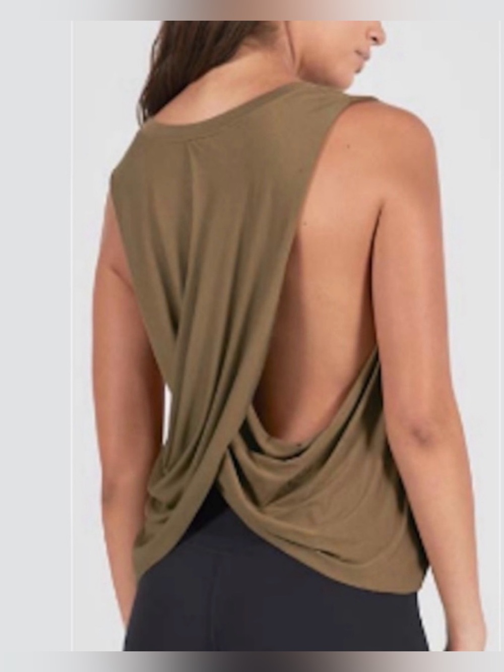 Joah Brown Exhale tank in Olive Size OS